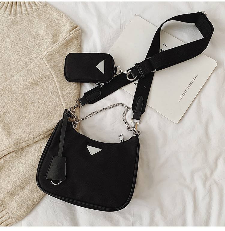 Women Crossbody Bag Causal Luxury Handbags Women Bags Designer With Mini Pocket Luxury Brand Female Shoulder Messenger Bag Color : Black shoulder bag|Khaki shoulder bag 