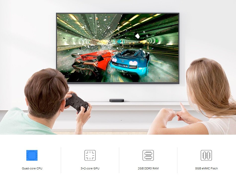 Originele Global Xiaomi Mi Tv Box S 4K Ultra Hd Android Tv 9.0 Hdr 2G 8G Wifi google Cast Netflix Smart Tv Mi Doos 4 Media Player