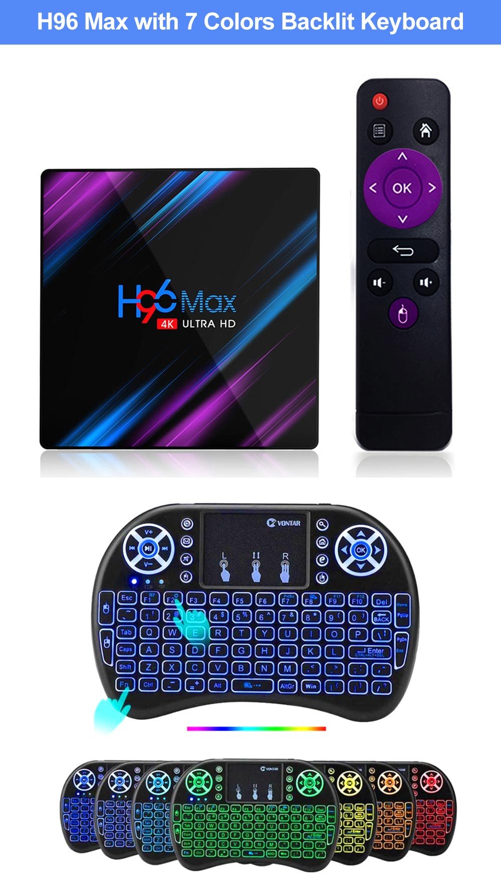 2020 H96 Max RK3318 Smart Tv Box Android 9 9.0 4 Gb 32 Gb 64 Gb 4K Youtube Media speler H96MAX Tvbox Android Tv Set Top Box 2GB16GB