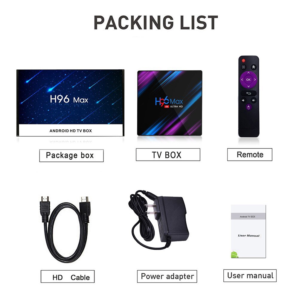 2020 H96 Max RK3318 Smart Tv Box Android 9 9.0 4 Gb 32 Gb 64 Gb 4K Youtube Media speler H96MAX Tvbox Android Tv Set Top Box 2GB16GB