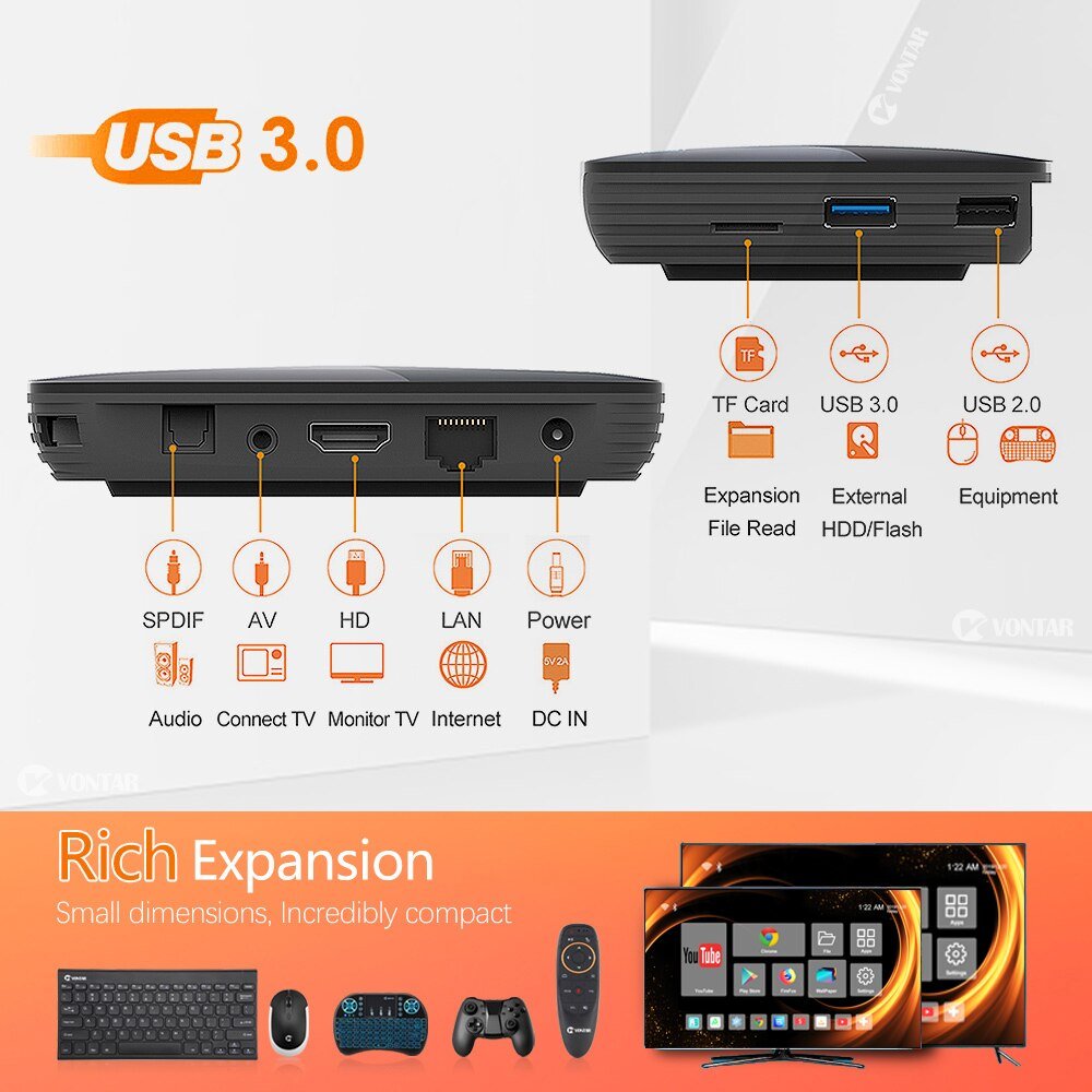 2020 Vontar X3 4Gb 128Gb 8K Tv Box Android 9 Smart Android Tvbox 9.0 Amlogic S905X3 Wifi 1080P 4K Set Top Box 4Gb 64Gb 32Gb 2020 Vontar X3 4Gb 128Gb 8K Tv Box Android 9 Smart Android Tvbox 9.0 Amlogic S905X3 Wifi 1080P 4K Set Top Box 4Gb 64Gb 32Gb