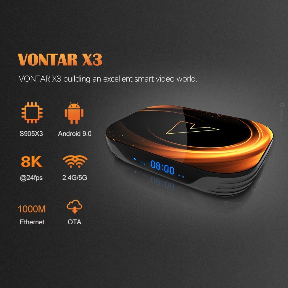 2020 Vontar X3 4Gb 128Gb 8K Tv Box Android 9 Smart Android Tvbox 9.0 Amlogic S905X3 Wifi 1080P 4K Set Top Box 4Gb 64Gb 32Gb 2020 Vontar X3 4Gb 128Gb 8K Tv Box Android 9 Smart Android Tvbox 9.0 Amlogic S905X3 Wifi 1080P 4K Set Top Box 4Gb 64Gb 32Gb
