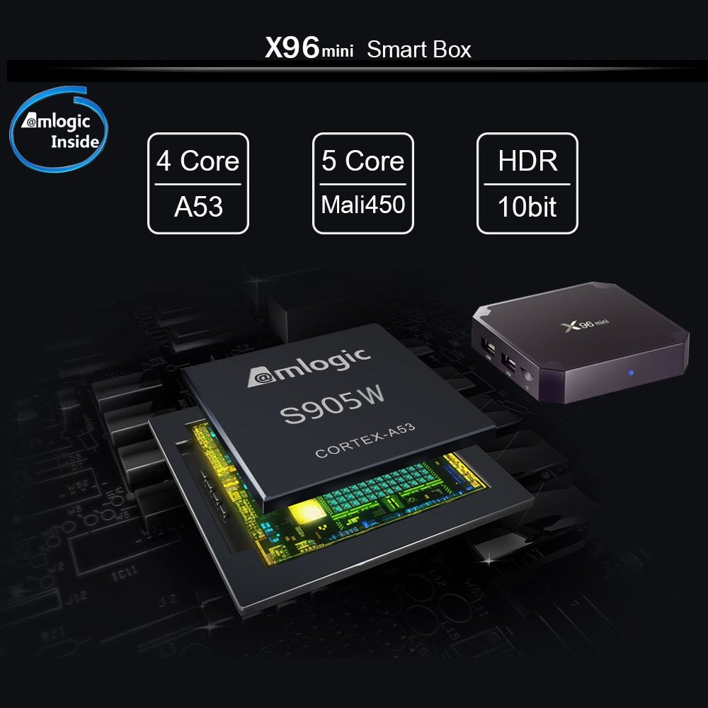 DQiDianZ X96mini nieuwe Android 9.0X96 mini Smart TV BOX S905W Quad Core ondersteuning 2.4G Draadloze WIFI media box Set-Top Box