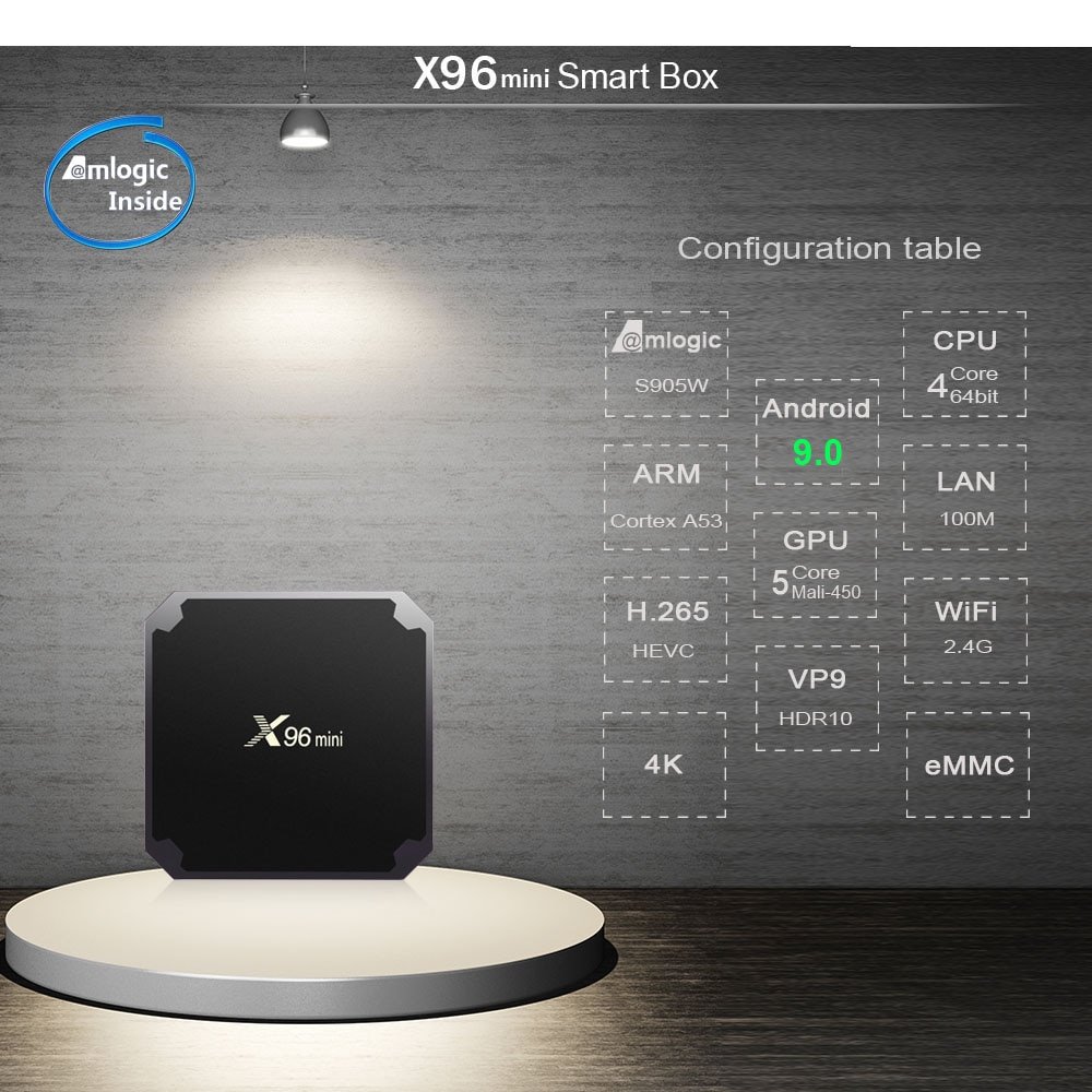 DQiDianZ X96mini nieuwe Android 9.0X96 mini Smart TV BOX S905W Quad Core ondersteuning 2.4G Draadloze WIFI media box Set-Top Box