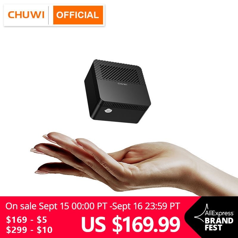 Chuwi Larkbox Wereld Kleinste 4K Mini Pc Intel Celeron J4115 Quad Core 6Gb Ram 128Gb Rom windows 10 Desktop Computer Hdmi USB-C