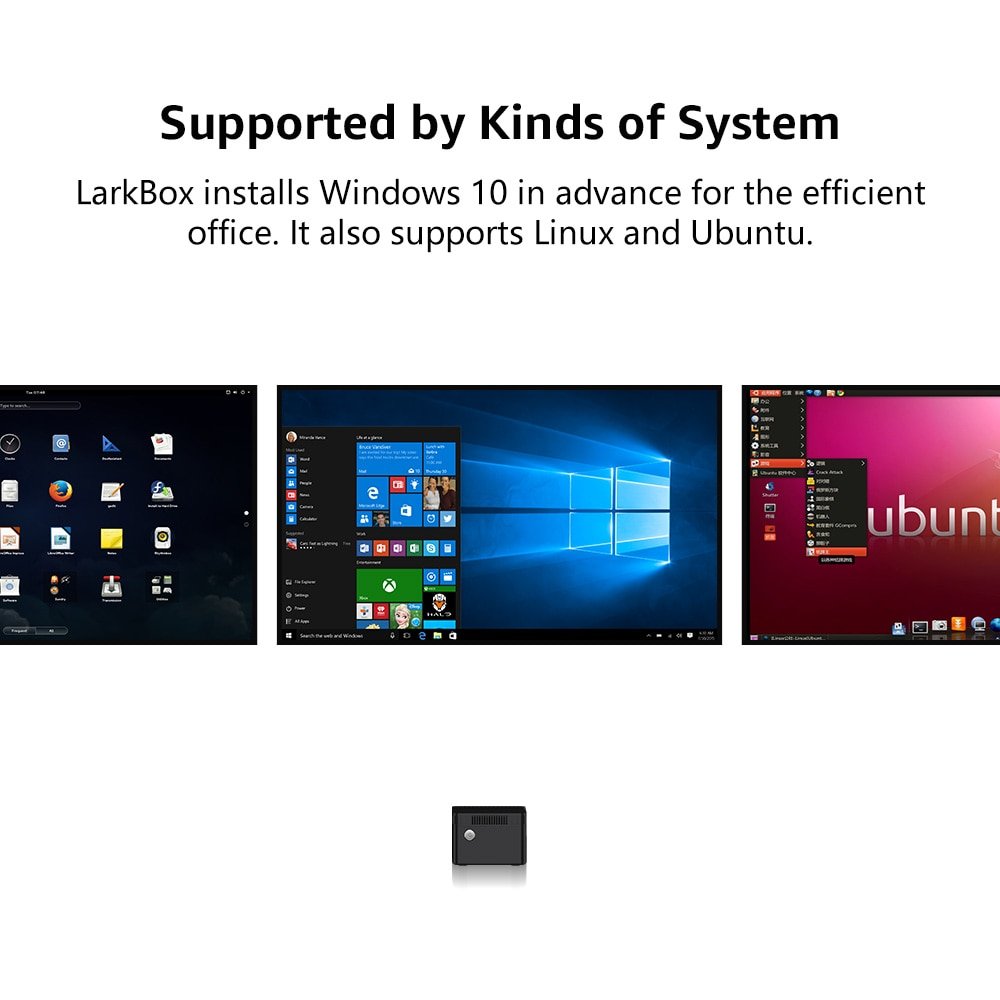 Chuwi Larkbox Wereld Kleinste 4K Mini Pc Intel Celeron J4115 Quad Core 6Gb Ram 128Gb Rom windows 10 Desktop Computer Hdmi USB-C