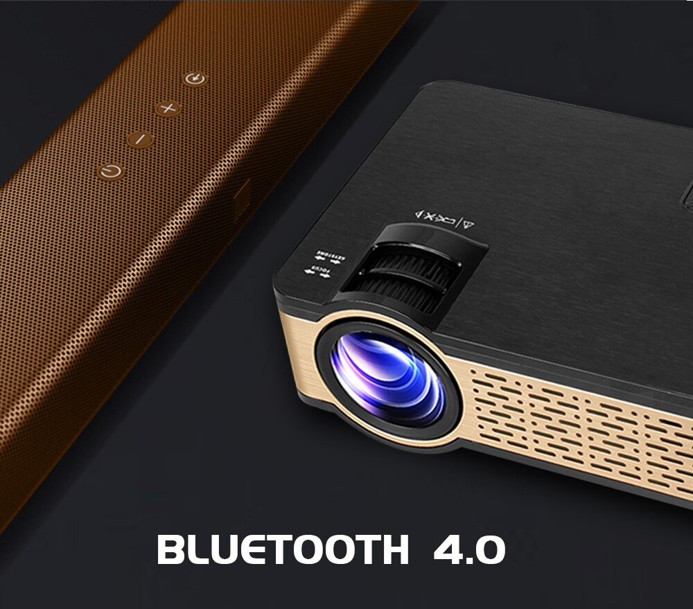 Echte Tv W5 Hd Mini Projector 4000 Lumens Android Wifi Bluetooth Draagbare Ondersteuning 1080P Voor Smart Telefoon Hdmi Usb vga Sd Met Gift