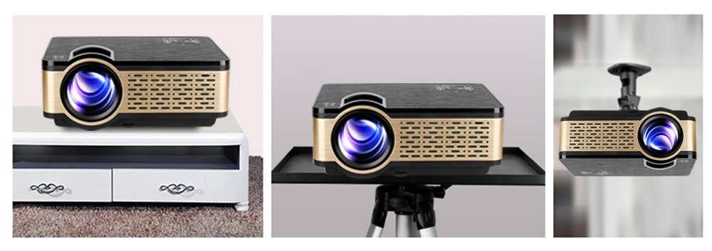 Echte Tv W5 Hd Mini Projector 4000 Lumens Android Wifi Bluetooth Draagbare Ondersteuning 1080P Voor Smart Telefoon Hdmi Usb vga Sd Met Gift