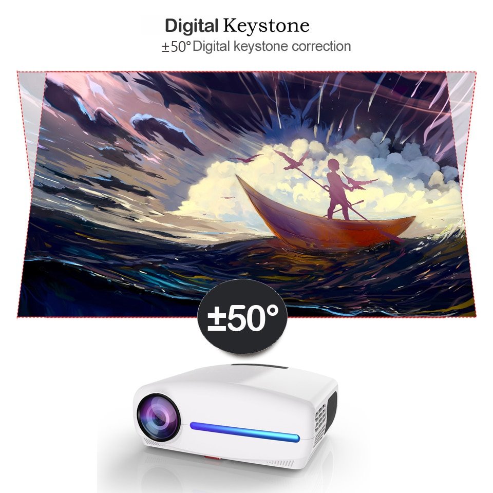 Wzatco C2 4K Full Hd 1080P Led Projector Android 10 Wifi Smart Home Theater AC3 200Inch Video proyector Met 4D Digitale Keyston