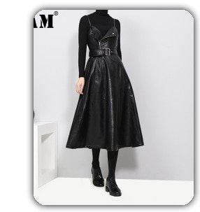 [EAM]  Women Black Denim Stitch Temperament Blazer New Lapel Long Sleeve Loose Fit  Jacket Fashion Tide Spring Autumn 2020 1Z708