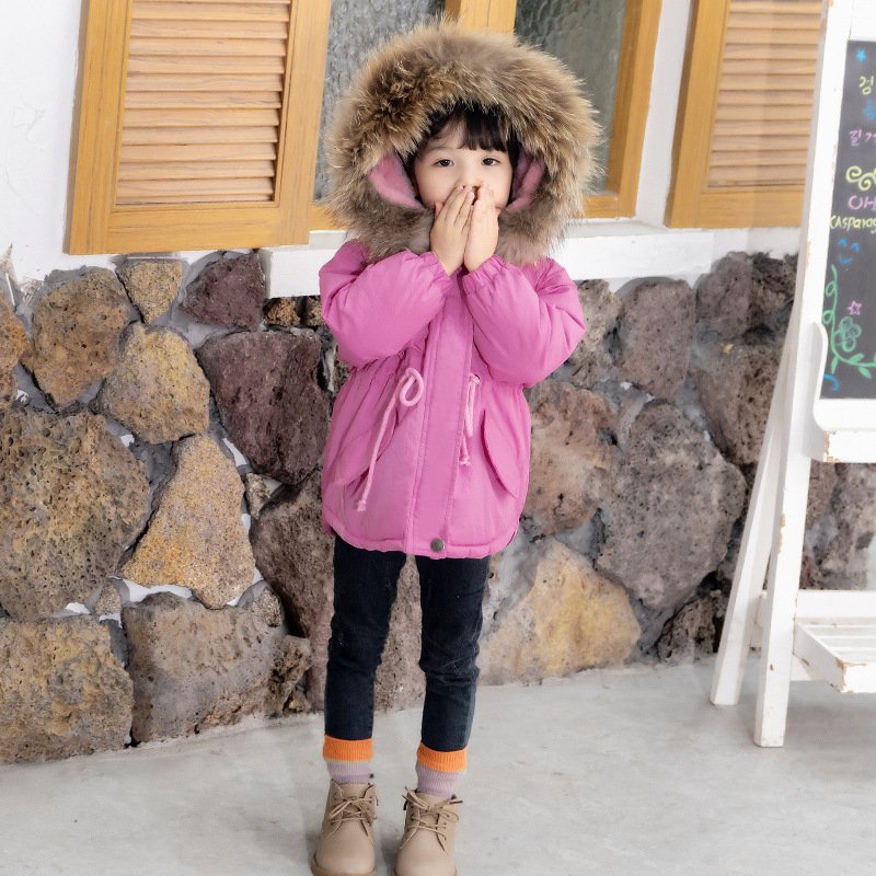 Baby Girl Denim Jacket Plus Fur Warm Toddler Children's Winter Girl's Cotton Padded Clothes Baby's Thickened Cotton Padded Coat
