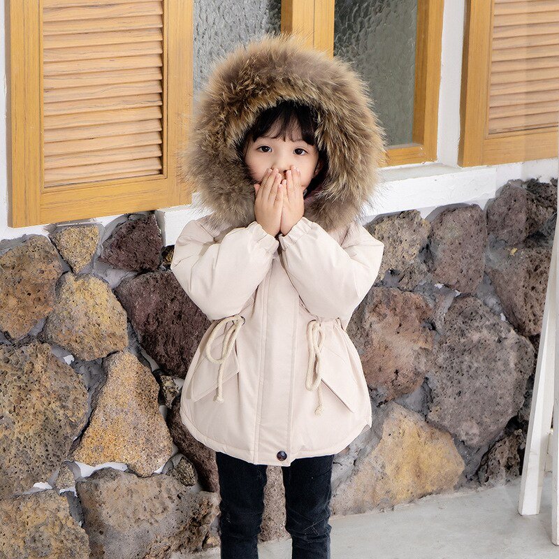 Baby Girl Denim Jacket Plus Fur Warm Toddler Children's Winter Girl's Cotton Padded Clothes Baby's Thickened Cotton Padded Coat