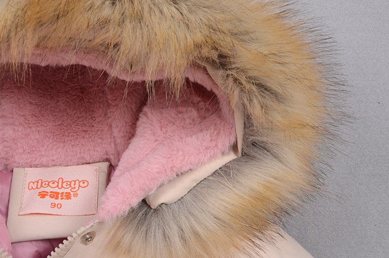 Baby Girl Denim Jacket Plus Fur Warm Toddler Children's Winter Girl's Cotton Padded Clothes Baby's Thickened Cotton Padded Coat