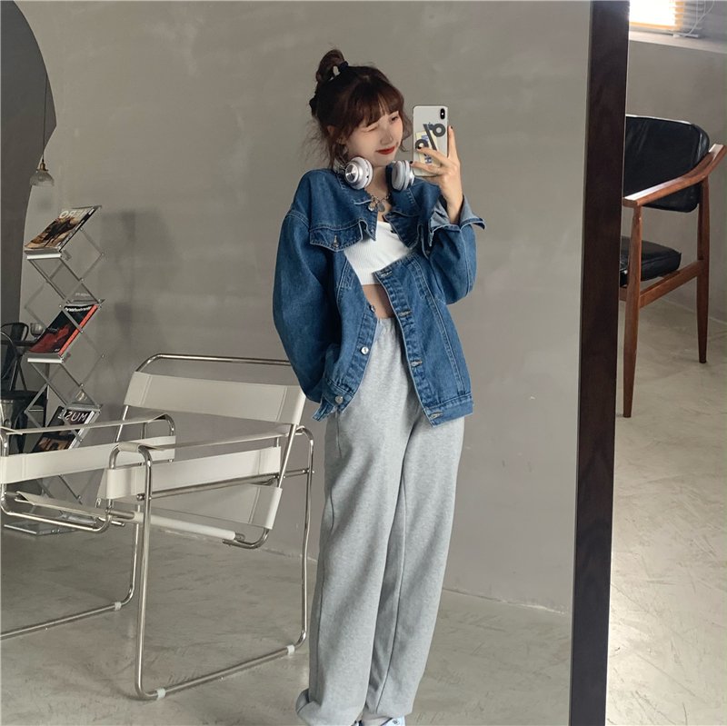 Denim Coat Hollow Out Backless Split Single-breasted Casual Loose Long-sleeved Denim Jacket Vintage Jeans Coats Designer