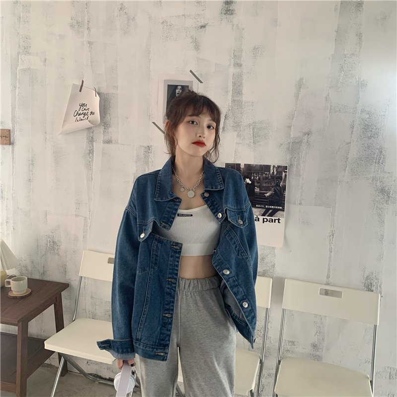 Denim Coat Hollow Out Backless Split Single-breasted Casual Loose Long-sleeved Denim Jacket Vintage Jeans Coats Designer