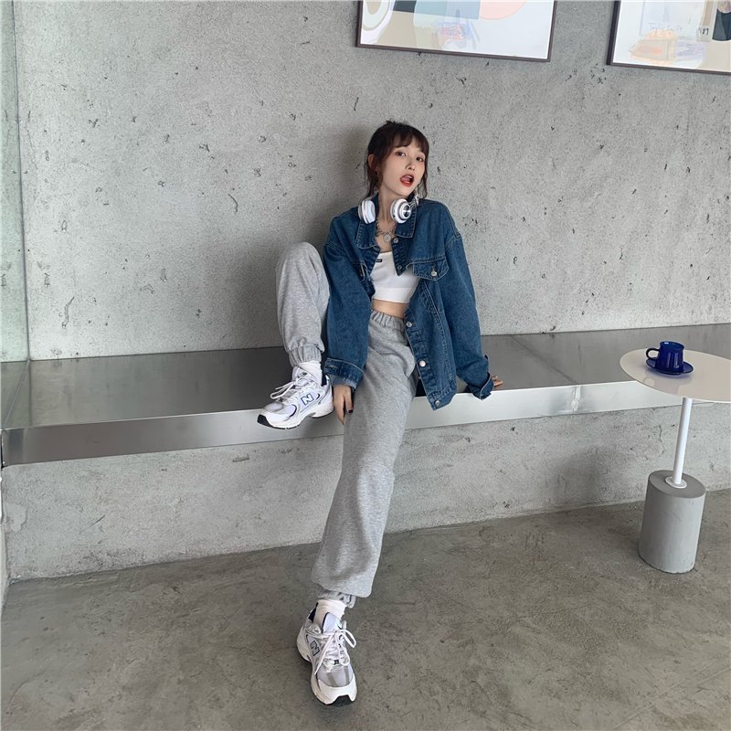 Denim Coat Hollow Out Backless Split Single-breasted Casual Loose Long-sleeved Denim Jacket Vintage Jeans Coats Designer