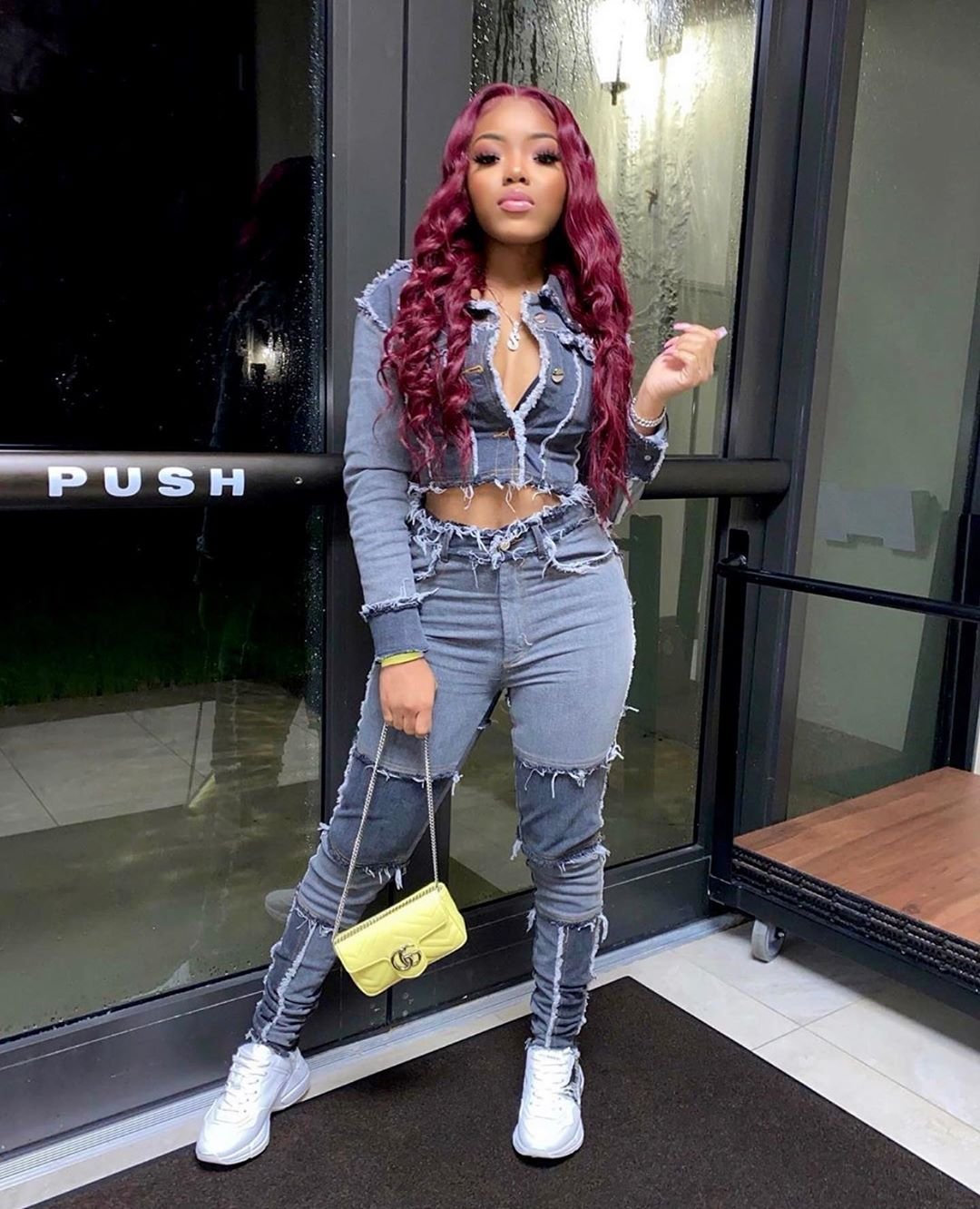 Echoine Winter Autumn Patchwork Short Denim Jacket and Denim Pants Two Piece Set Sexy Women Tassel Jeans Set Outwear Matching Echoine Winter Autumn Patchwork Short Denim Jacket and Denim Pants Two Piece Set Sexy Women Tassel Jeans Set Outwear Matching