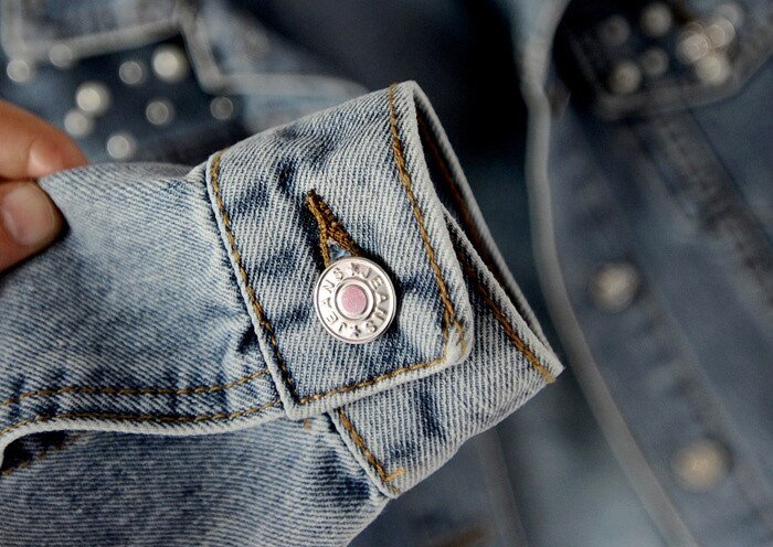 2020 Autumn Fashion Plus Size Beading Short Denim Jackets Women Long Sleeve Vintage Casual Jean Jacket Bomber Denim Coat Clothes