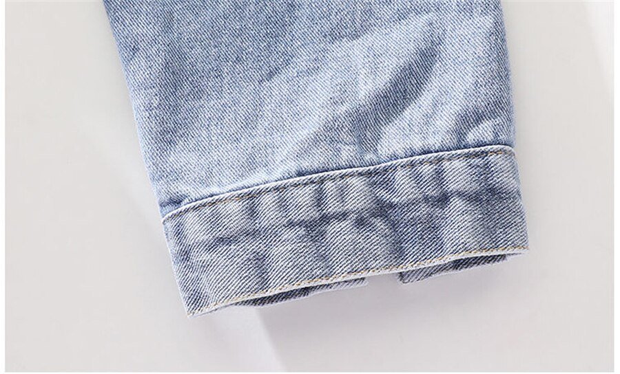 2020 Spring Autumn Denim Jacket Coat Women Rivet Tassel Chain Short Coats Woman Loose Black Coats Long Sleeve Vintage Outerwear