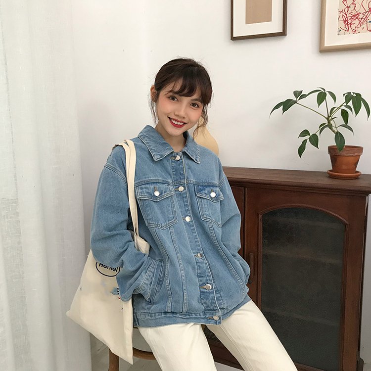 New 2020 Autumn Winter Women Denim Jacket Outerwear Hooded High Street Fashionable Korean Style Jeans Tops JK8303