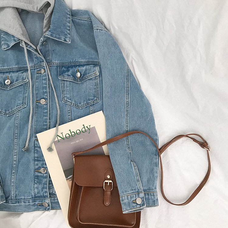 New 2020 Autumn Winter Women Denim Jacket Outerwear Hooded High Street Fashionable Korean Style Jeans Tops JK8303