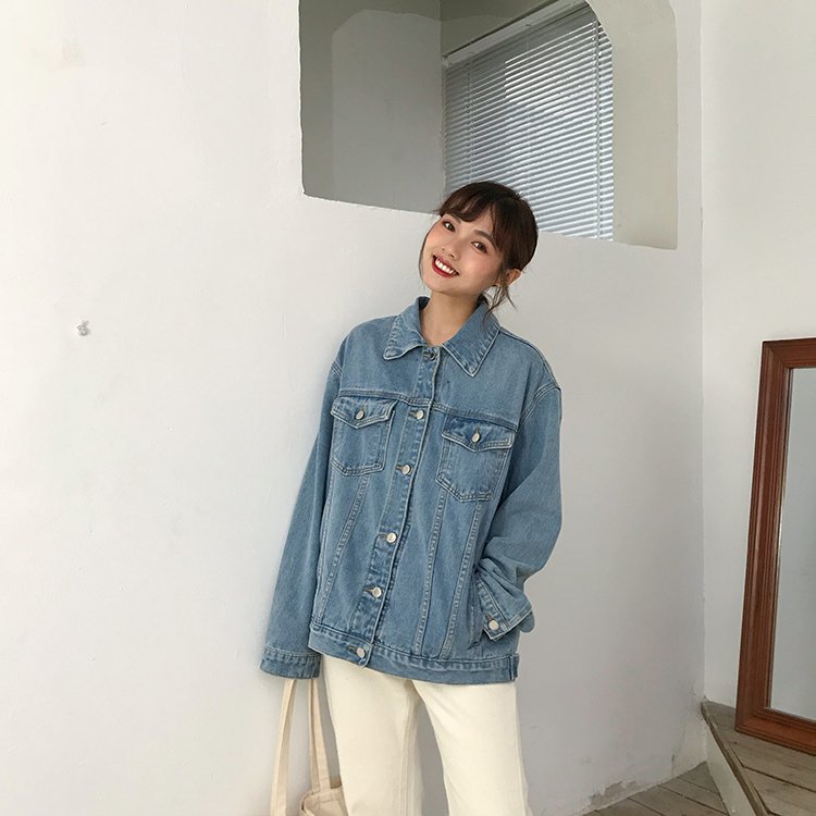 New 2020 Autumn Winter Women Denim Jacket Outerwear Hooded High Street Fashionable Korean Style Jeans Tops JK8303