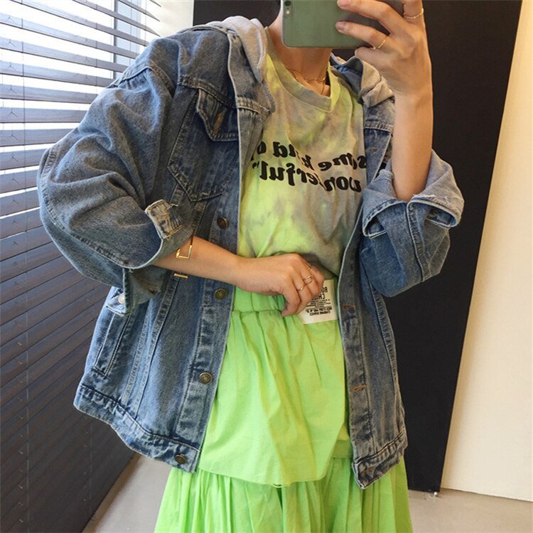 New 2020 Autumn Winter Women Denim Jacket Outerwear Hooded High Street Fashionable Korean Style Jeans Tops JK8303 New 2020 Autumn Winter Women Denim Jacket Outerwear Hooded High Street Fashionable Korean Style Jeans Tops JK8303