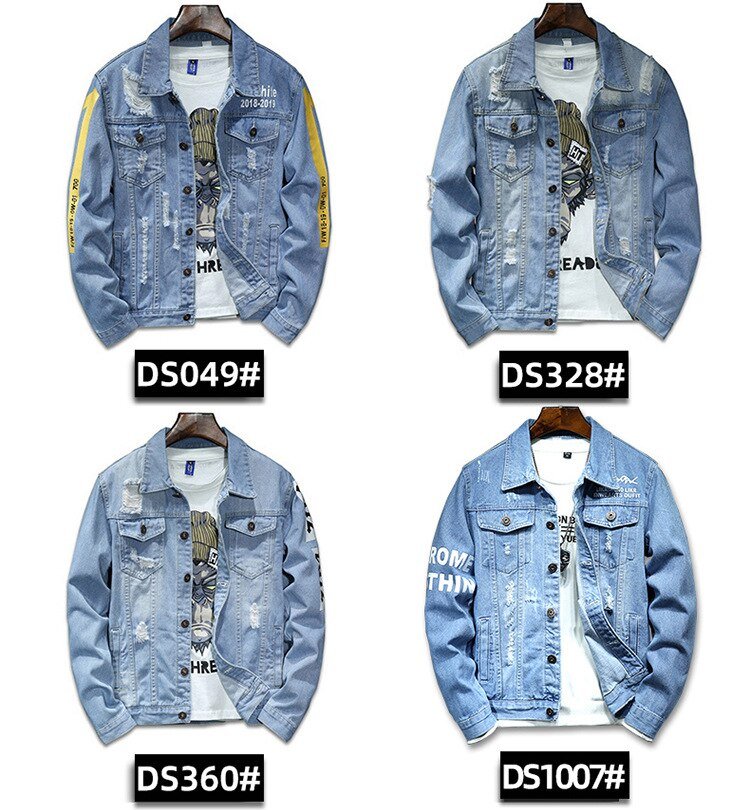 fashion Solid Casual Slim Mens Denim Jacket Plus Size3XL Bomber Jacket Men High Quality Cowboy Men's Jean Jacket Chaqueta Hombre