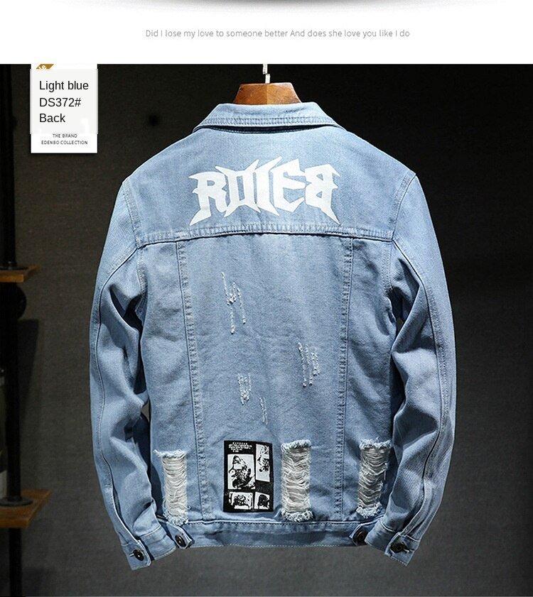 fashion Solid Casual Slim Mens Denim Jacket Plus Size3XL Bomber Jacket Men High Quality Cowboy Men's Jean Jacket Chaqueta Hombre