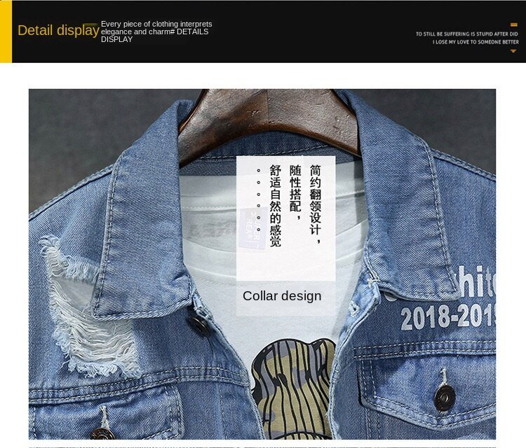 fashion Solid Casual Slim Mens Denim Jacket Plus Size3XL Bomber Jacket Men High Quality Cowboy Men's Jean Jacket Chaqueta Hombre