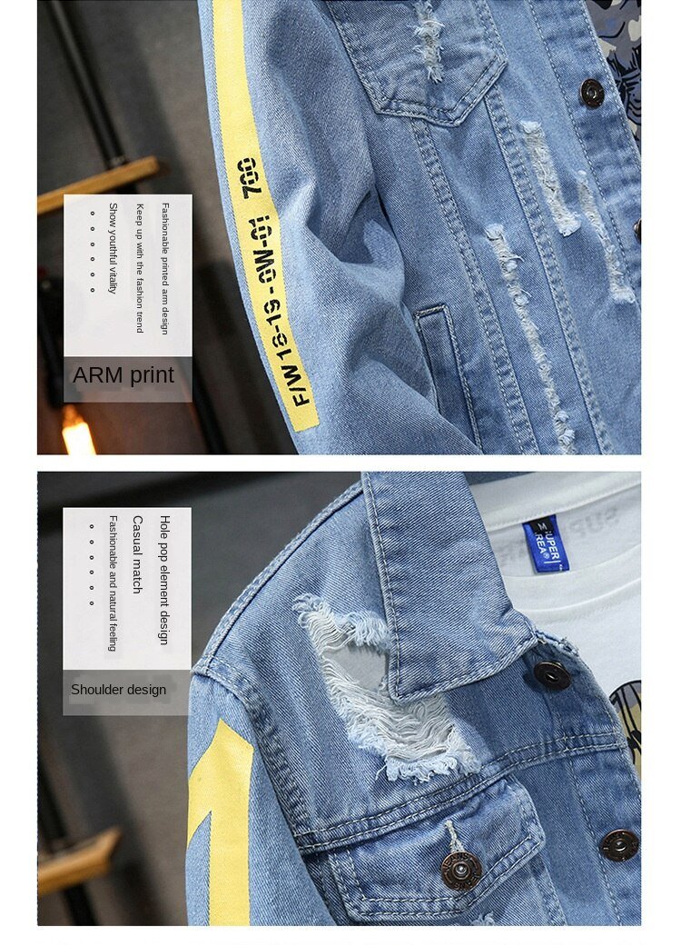 fashion Solid Casual Slim Mens Denim Jacket Plus Size3XL Bomber Jacket Men High Quality Cowboy Men's Jean Jacket Chaqueta Hombre