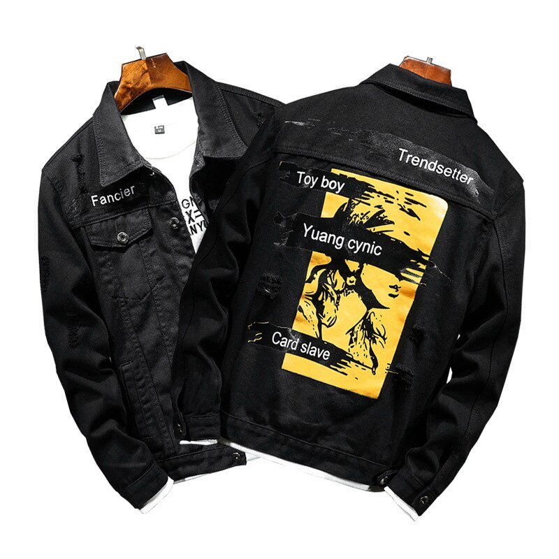 fashion Solid Casual Slim Mens Denim Jacket Plus Size3XL Bomber Jacket Men High Quality Cowboy Men's Jean Jacket Chaqueta Hombre