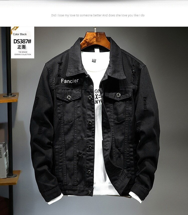 fashion Solid Casual Slim Mens Denim Jacket Plus Size3XL Bomber Jacket Men High Quality Cowboy Men's Jean Jacket Chaqueta Hombre