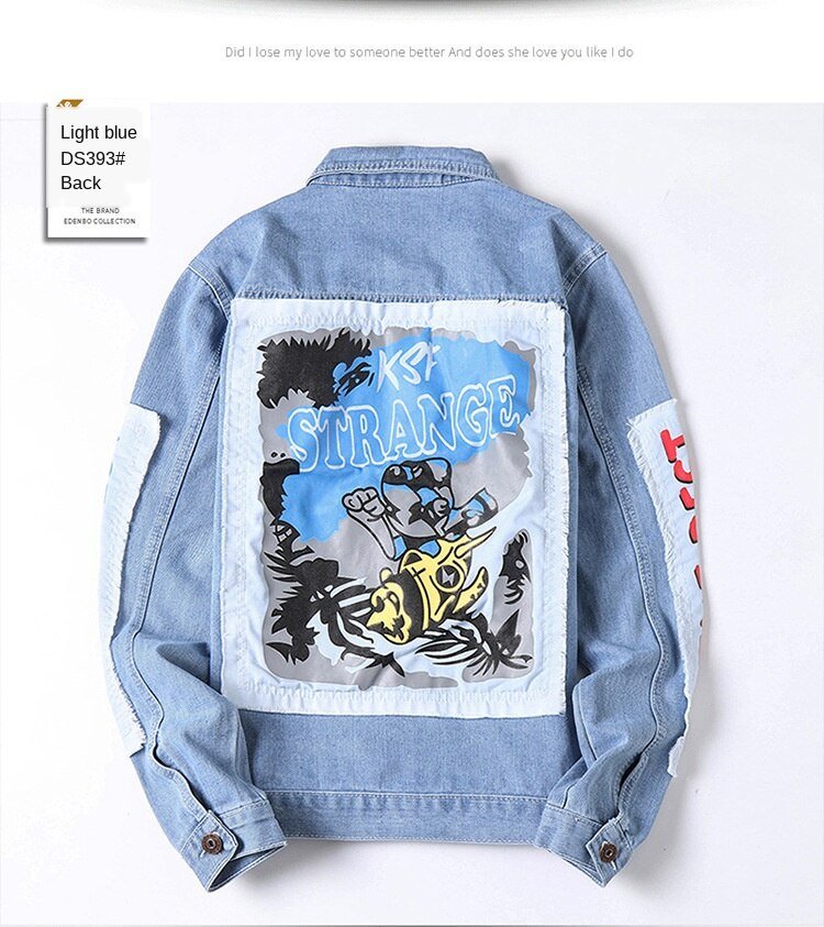 fashion Solid Casual Slim Mens Denim Jacket Plus Size3XL Bomber Jacket Men High Quality Cowboy Men's Jean Jacket Chaqueta Hombre
