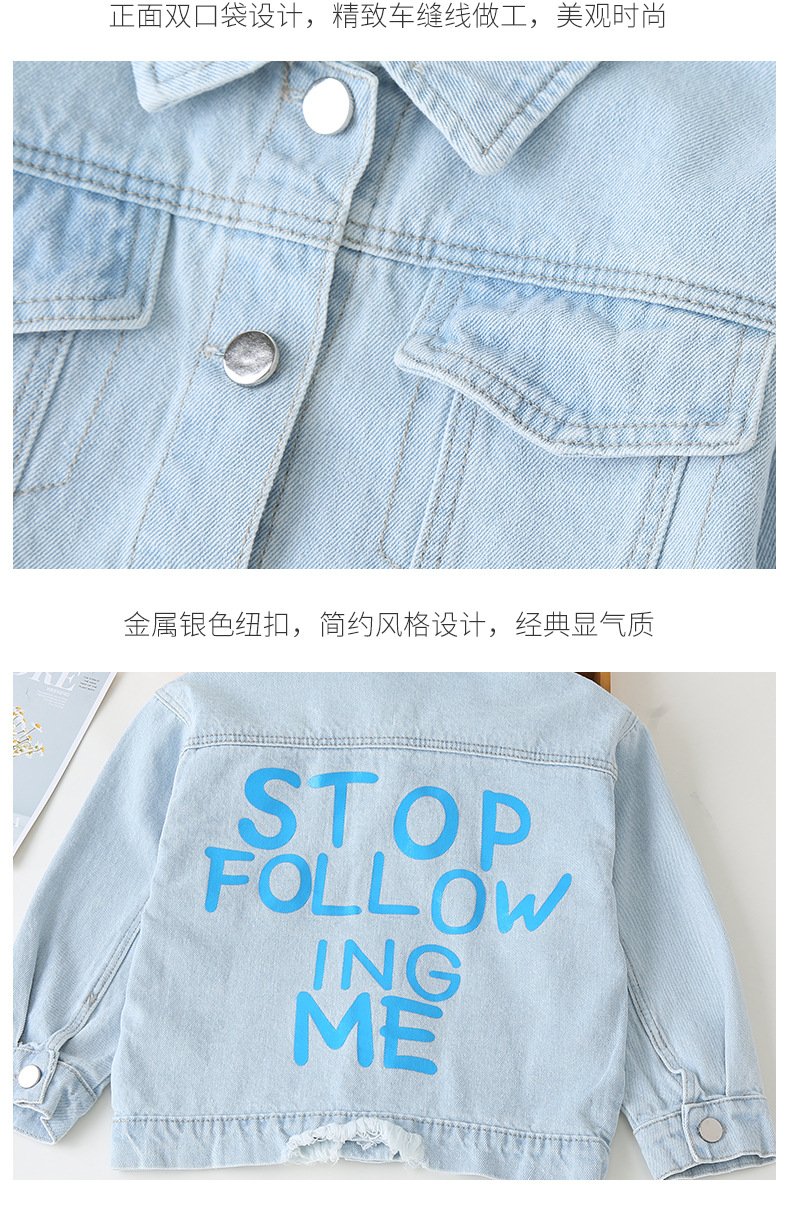 LINLING New Arrivals Cotton Coat Top Spring Autumn Kids Casual Jacket Girls Coats Little Girls Denim Outerwear Costume V352 LINLING New Arrivals Cotton Coat Top Spring Autumn Kids Casual Jacket Girls Coats Little Girls Denim Outerwear Costume V352