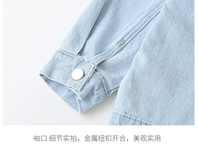 LINLING New Arrivals Cotton Coat Top Spring Autumn Kids Casual Jacket Girls Coats Little Girls Denim Outerwear Costume V352