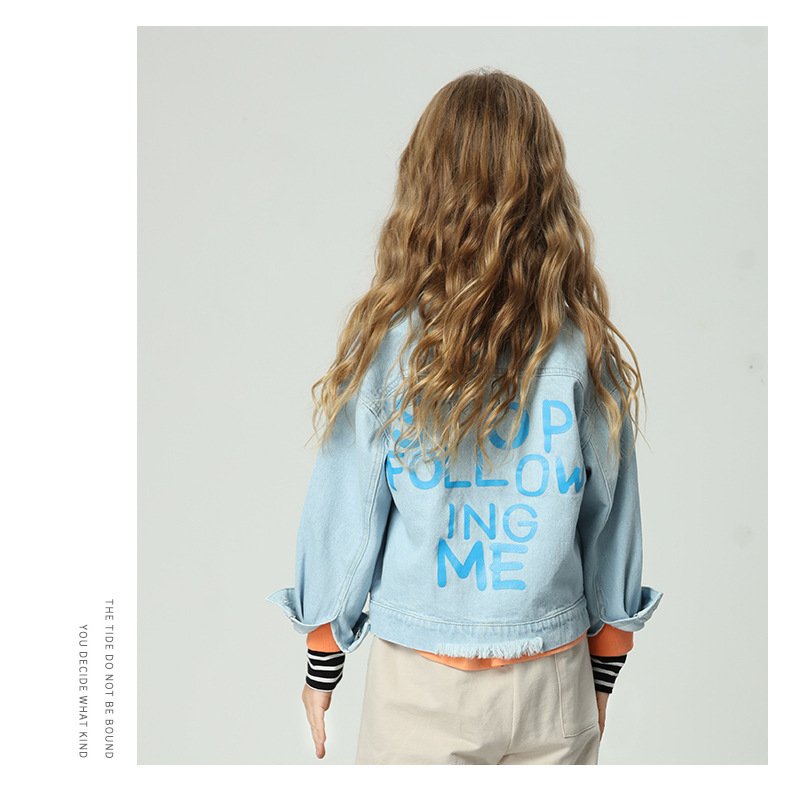 LINLING New Arrivals Cotton Coat Top Spring Autumn Kids Casual Jacket Girls Coats Little Girls Denim Outerwear Costume V352 LINLING New Arrivals Cotton Coat Top Spring Autumn Kids Casual Jacket Girls Coats Little Girls Denim Outerwear Costume V352
