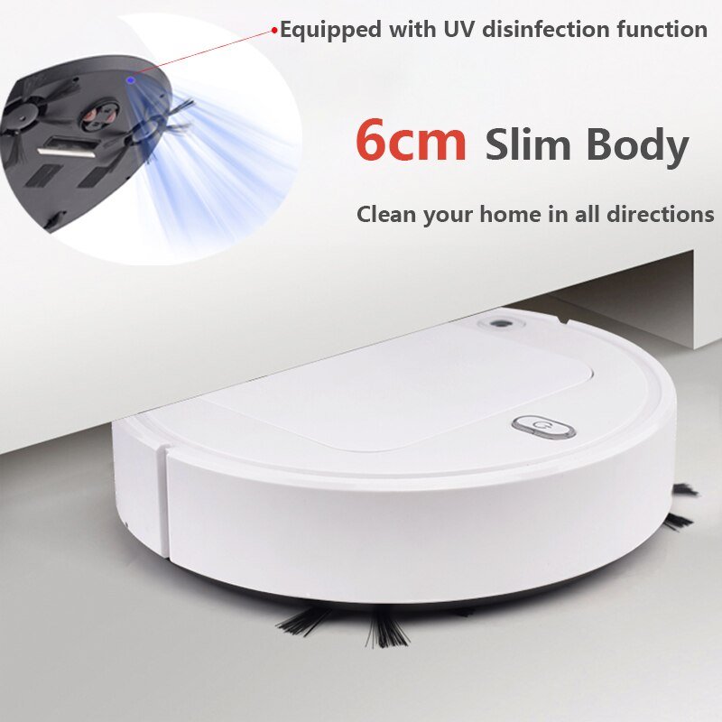 Sweeping Mopping Robot Vacuum Cleaner For Home Auto Dust Sterilize 1800PA cyclone Suction Smart Spray Sweeping USB Charge