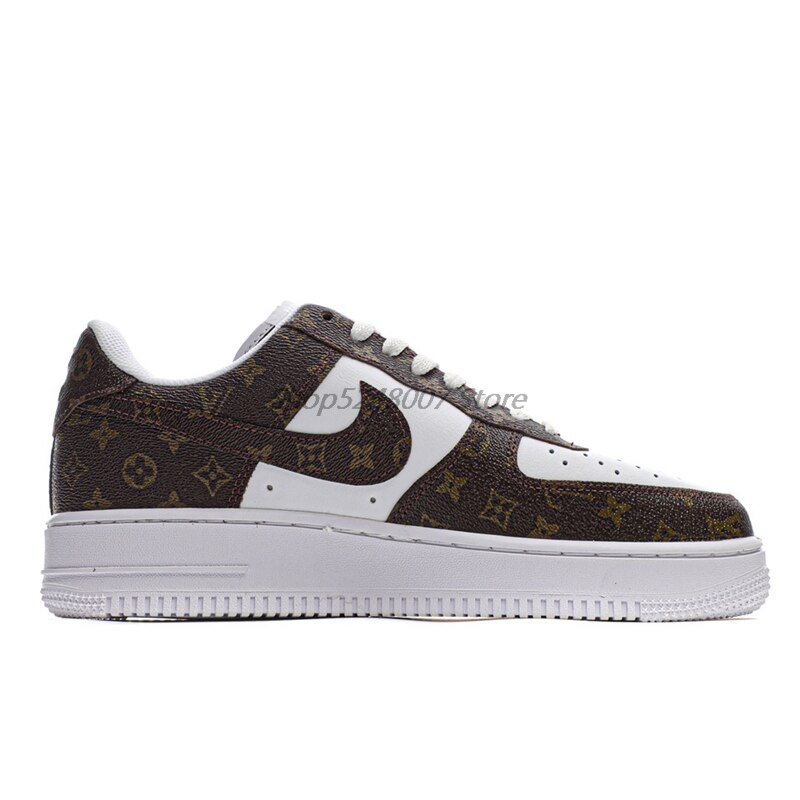 Original Nike Air Force 1 07 Low Men's Low-top Casual Sneakers Size 40-45 Yellow Leather Men Flat Rubber