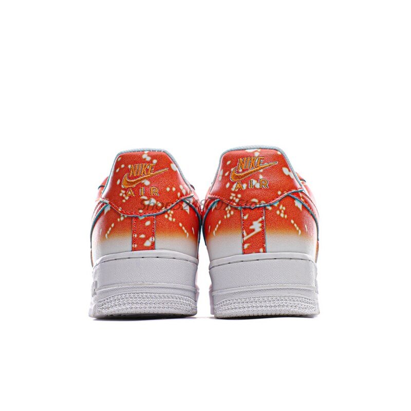 Original Nike Air Force 1 07 Low Men's Low-top Casual Sneakers Size 40-45 Yellow Leather Men Flat Rubber
