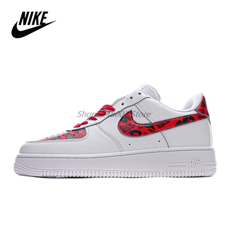 Original Nike Air Force 1 07 Low Men's Low-top Casual Sneakers Size 40-45 Yellow Leather Men Flat Rubber