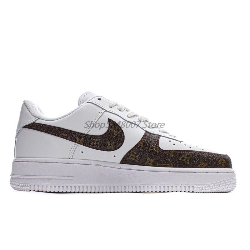 Original Nike Air Force 1 07 Low Men's Low-top Casual Sneakers Size 40-45 Yellow Leather Men Flat Rubber