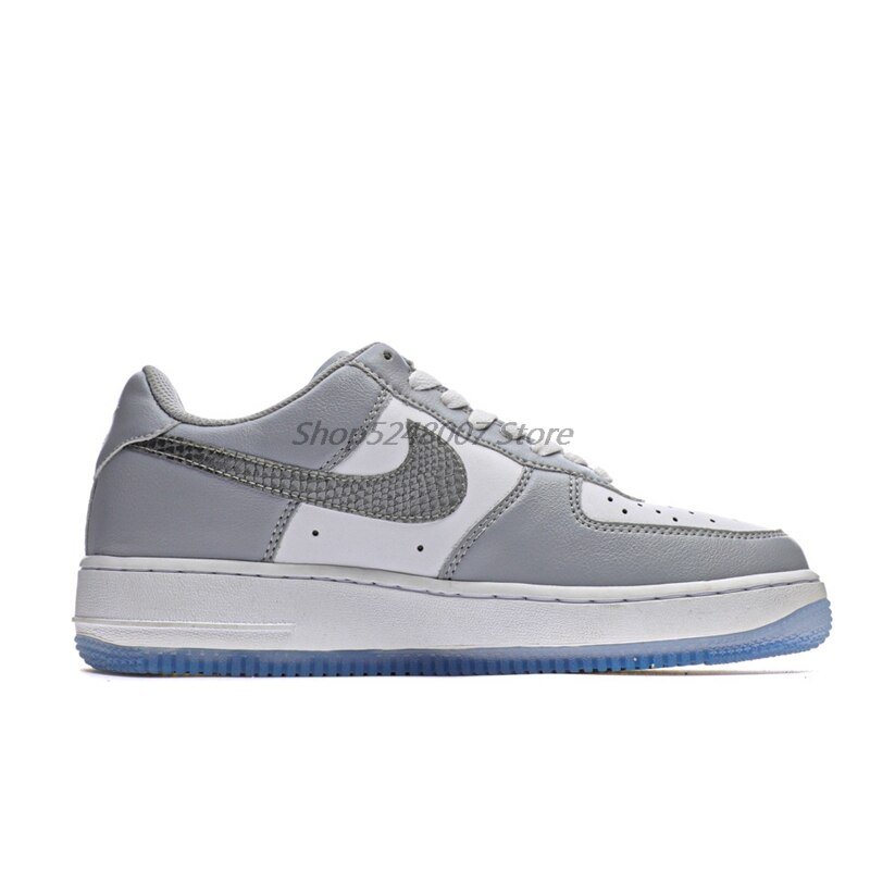 Original Nike Air Force 1 07 Low Men's Low-top Casual Sneakers Size 40-45 Yellow Leather Men Flat Rubber