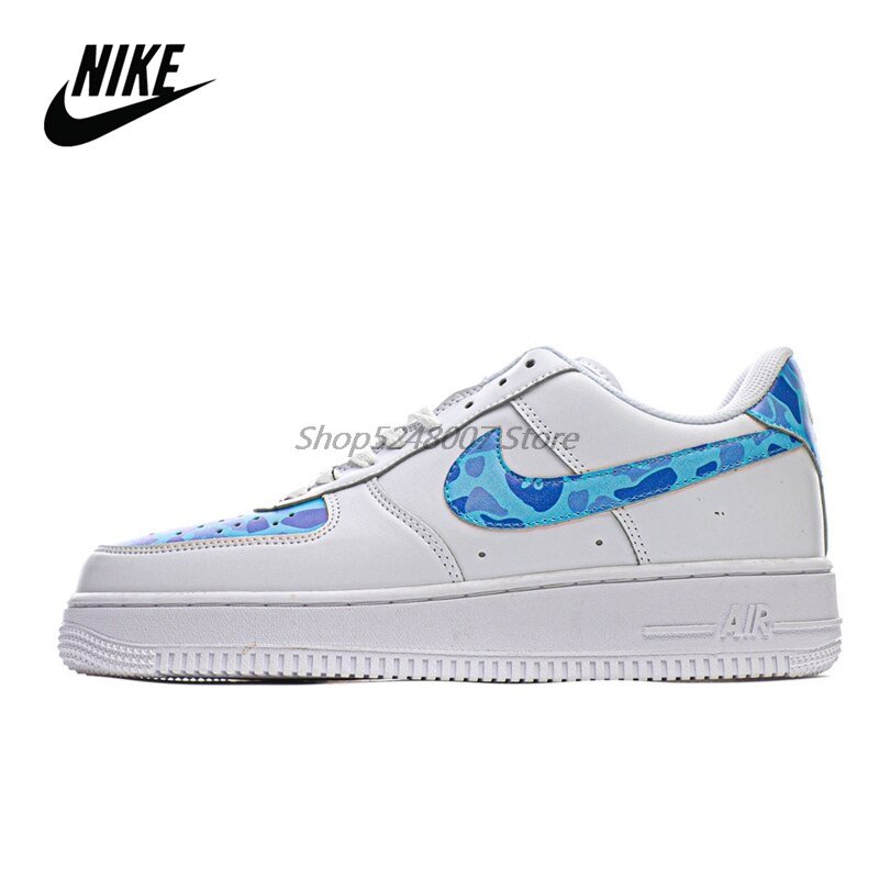 Original Nike Air Force 1 07 Low Men's Low-top Casual Sneakers Size 40-45 Yellow Leather Men Flat Rubber