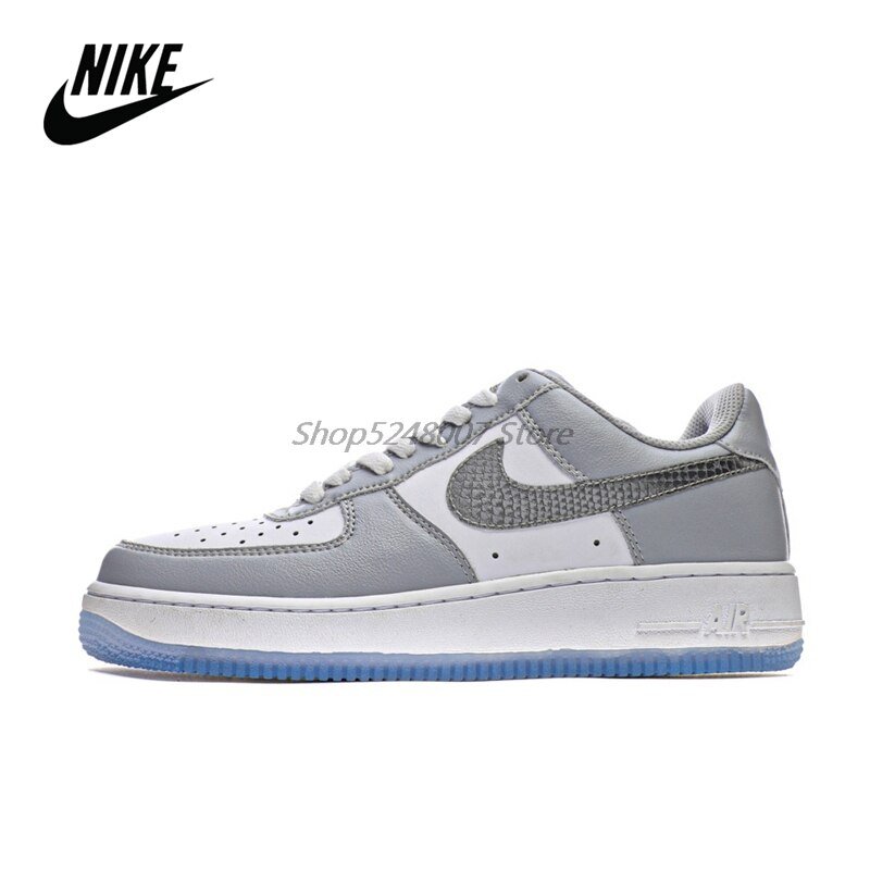 Original Nike Air Force 1 07 Low Men's Low-top Casual Sneakers Size 40-45 Yellow Leather Men Flat Rubber
