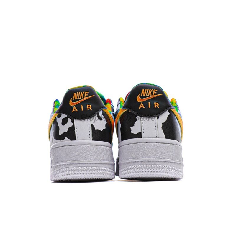 Original Nike Air Force 1 07 Low Men's Low-top Casual Sneakers Size 40-45 Yellow Leather Men Flat Rubber