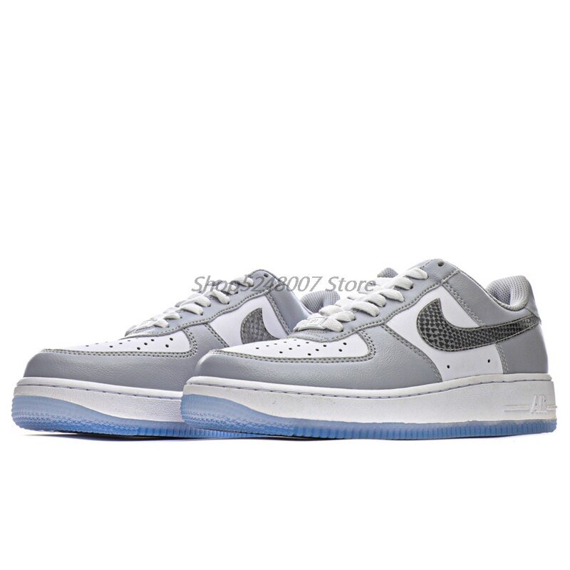 Original Nike Air Force 1 07 Low Men's Low-top Casual Sneakers Size 40-45 Yellow Leather Men Flat Rubber