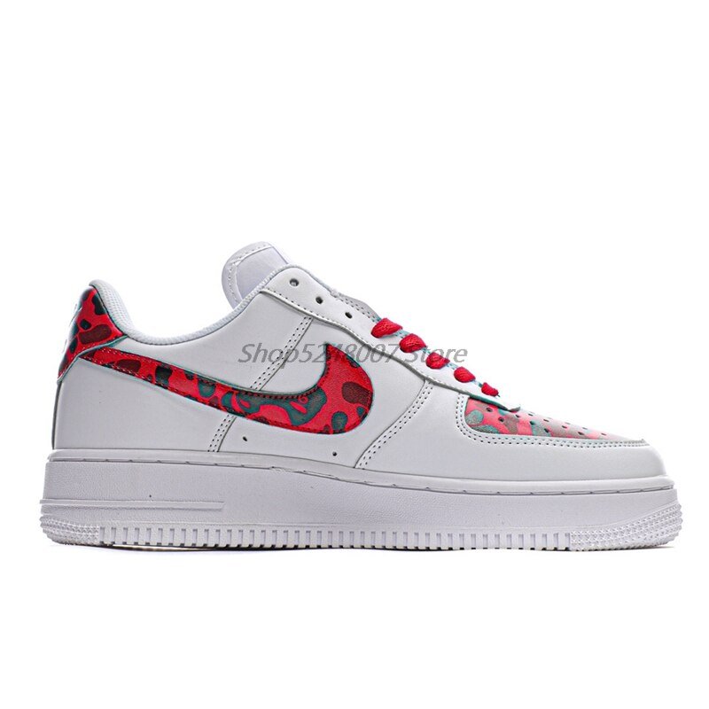 Original Nike Air Force 1 07 Low Men's Low-top Casual Sneakers Size 40-45 Yellow Leather Men Flat Rubber