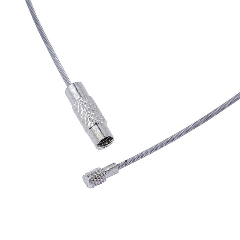100pcs Stainless Steel Wire Necklace Cord Jewelry Findings for DIY Jewelry Making with Brass Screw Clasp 445x1mm