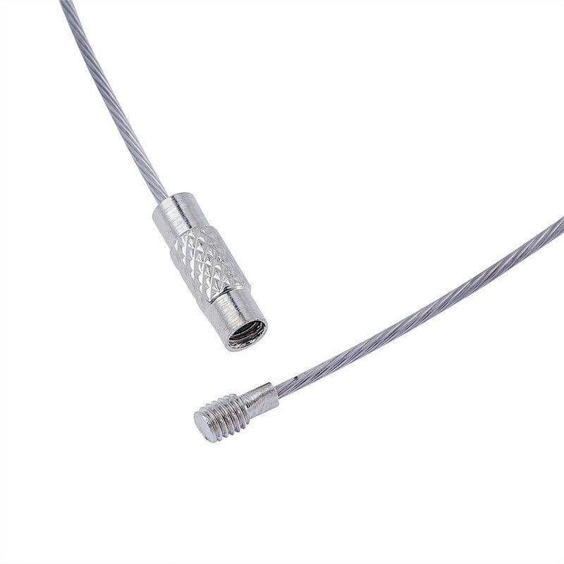 100pcs Stainless Steel Wire Necklace Cord Jewelry Findings for DIY Jewelry Making with Brass Screw Clasp 445x1mm